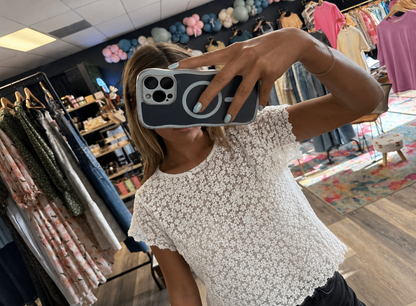 Sweet and Sheer Floral Lace Top