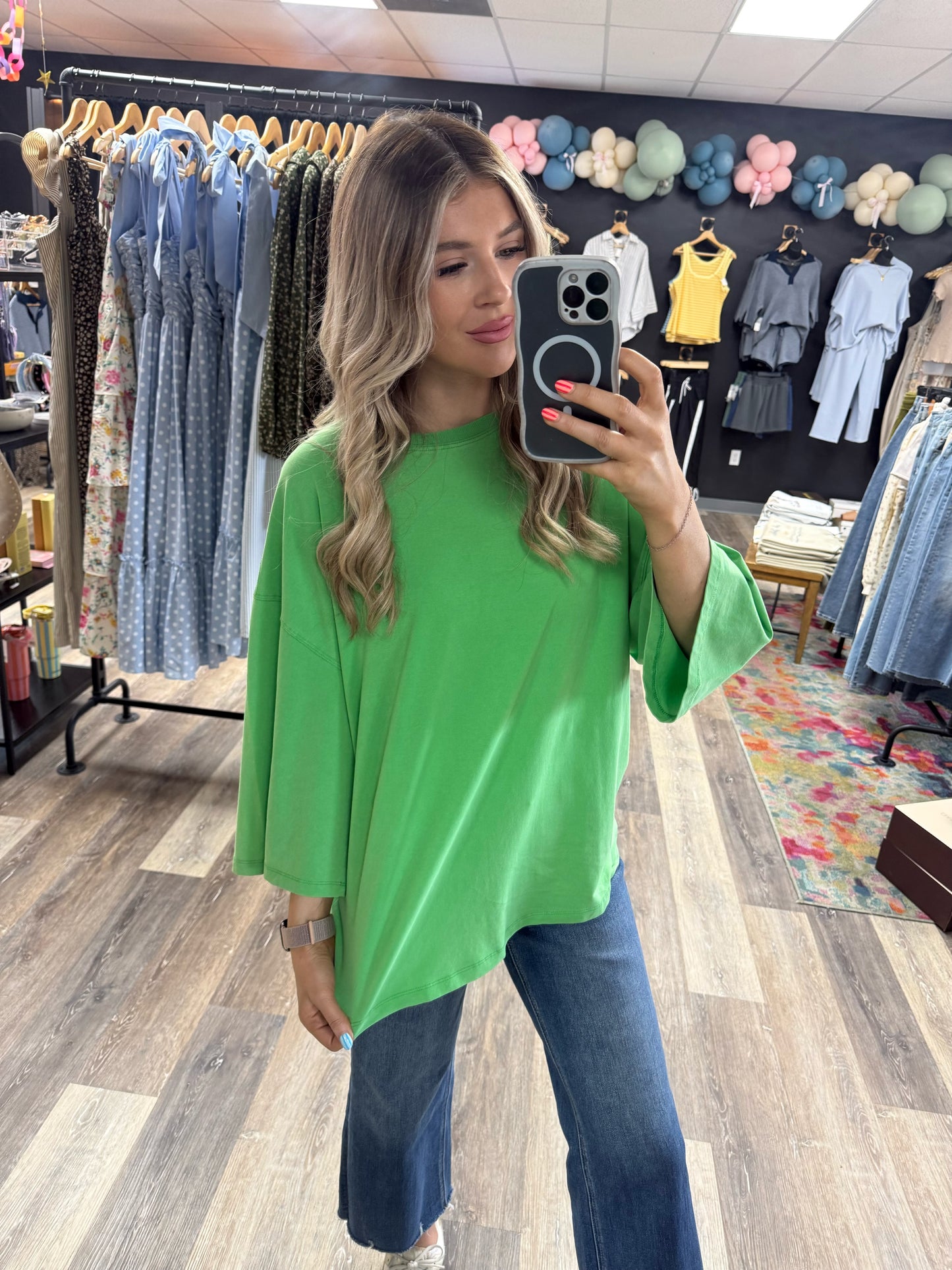 Color Pop Oversized Cotton Tee
