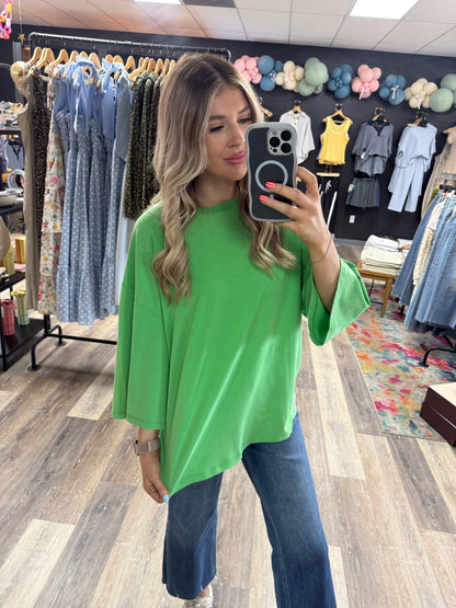 Color Pop Oversized Cotton Tee