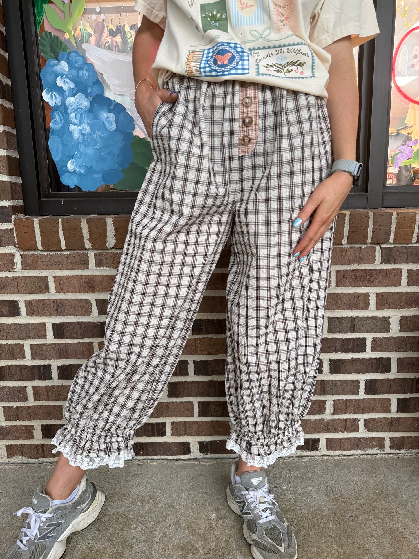 Sophie Plaid Balloon Pants (Plus Size Available)