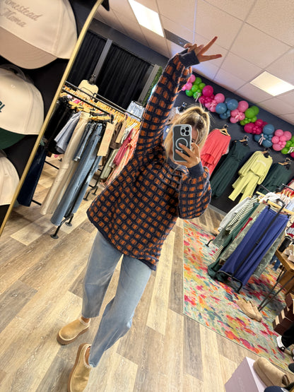 Tay Checkered Oversized Sweater