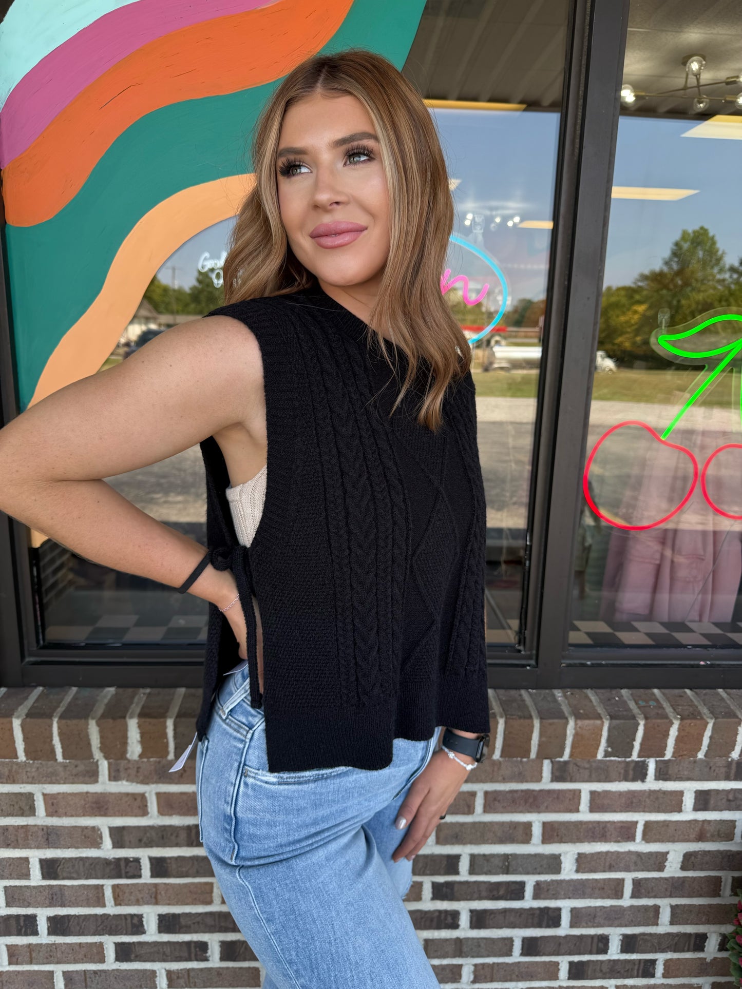 Kate Cable Knit Sweater Vest