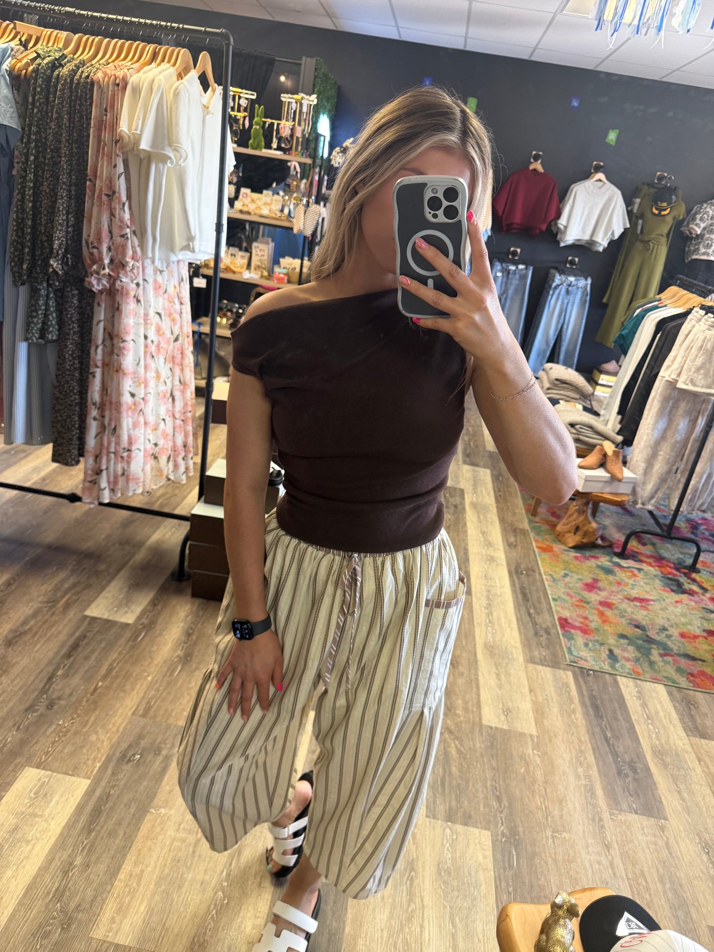 Allie Asymmetrical Swoop Neck Sweater Top
