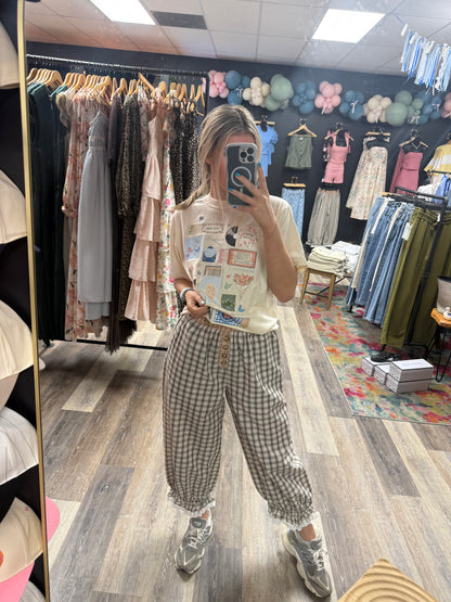 Sophie Plaid Balloon Pants (Plus Size Available)