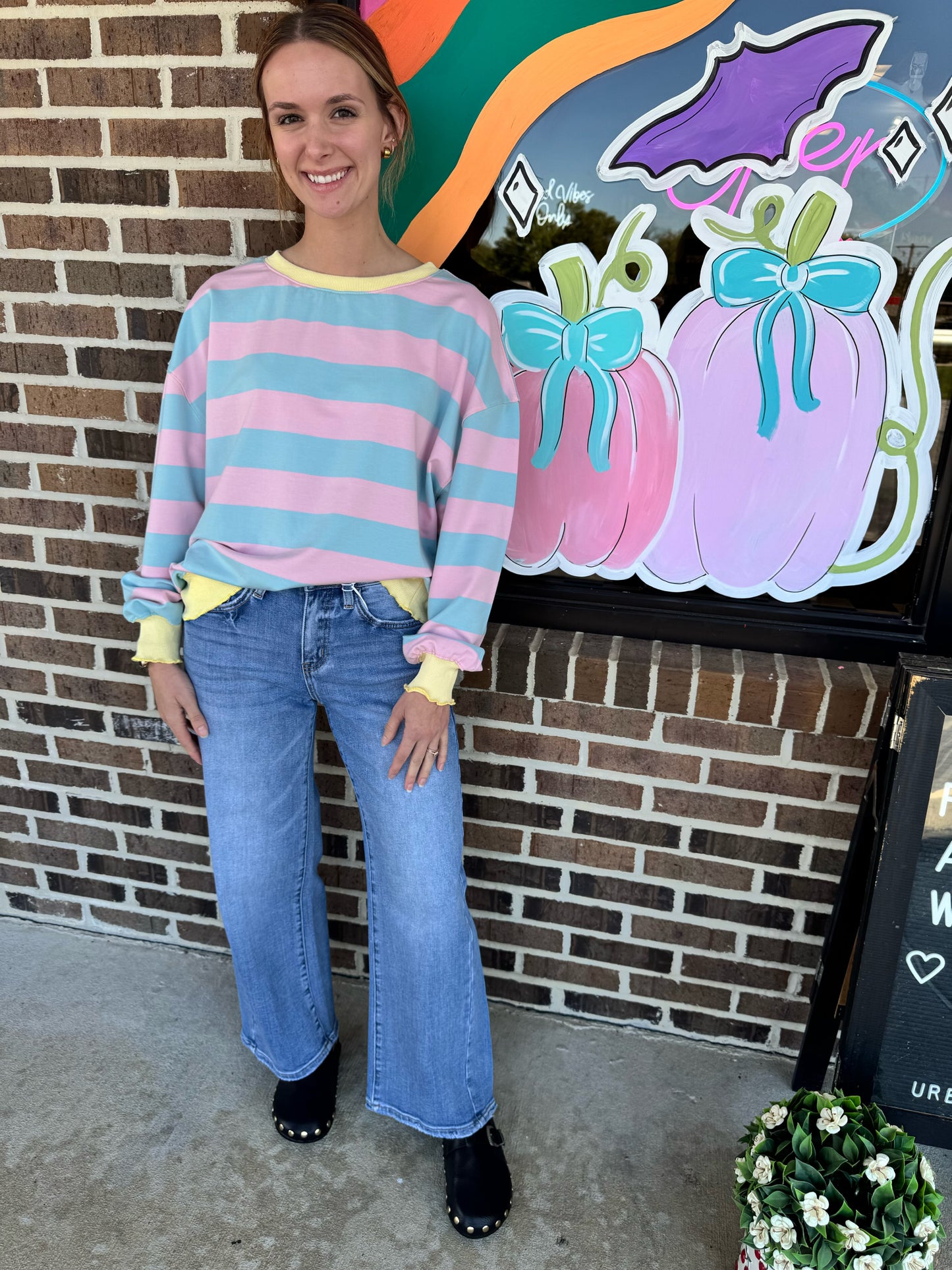 Color Crush Striped Pullover