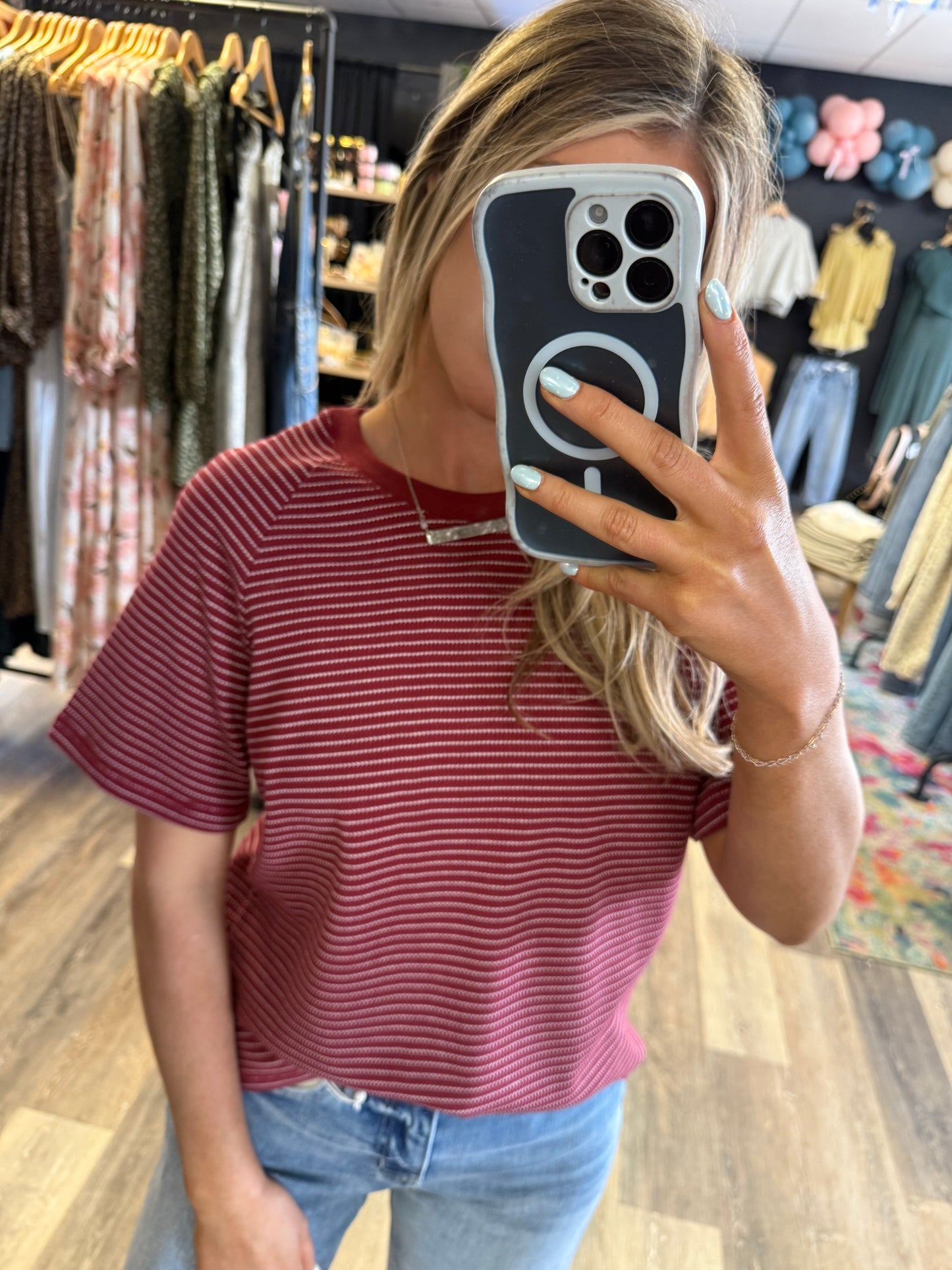 Lucy Ribbed Raglan Top