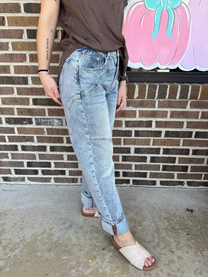 Scottie High Rise Wide Leg Barrel Jeans