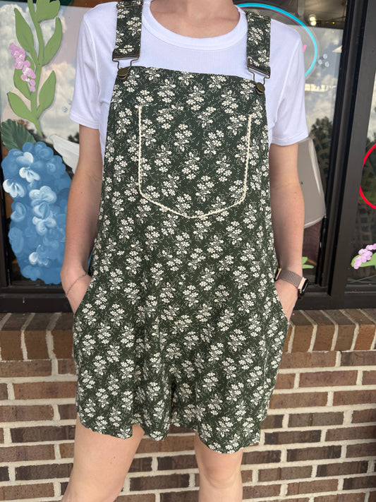 Ollie Floral Short Overalls