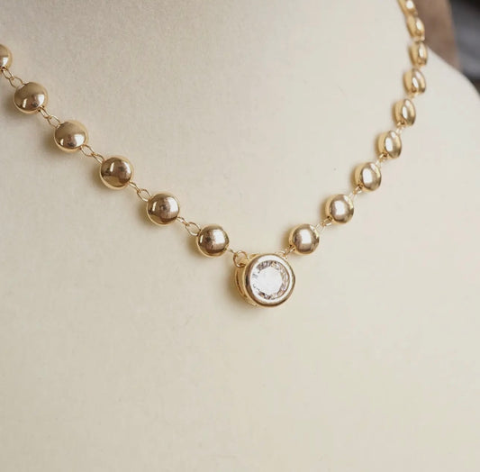 Bubble Gold Necklace