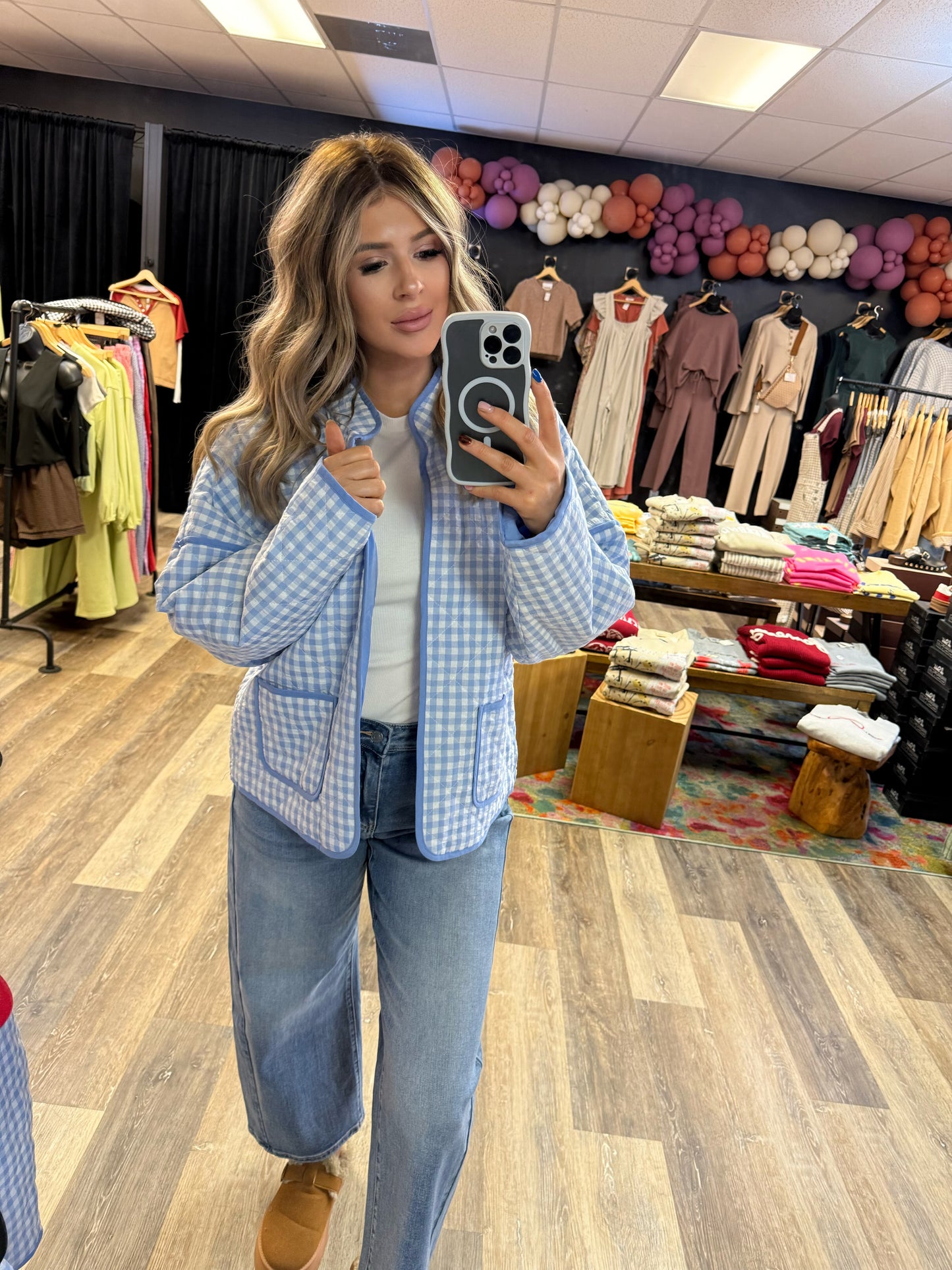 Jonna Quilted Plaid Puff Jacket