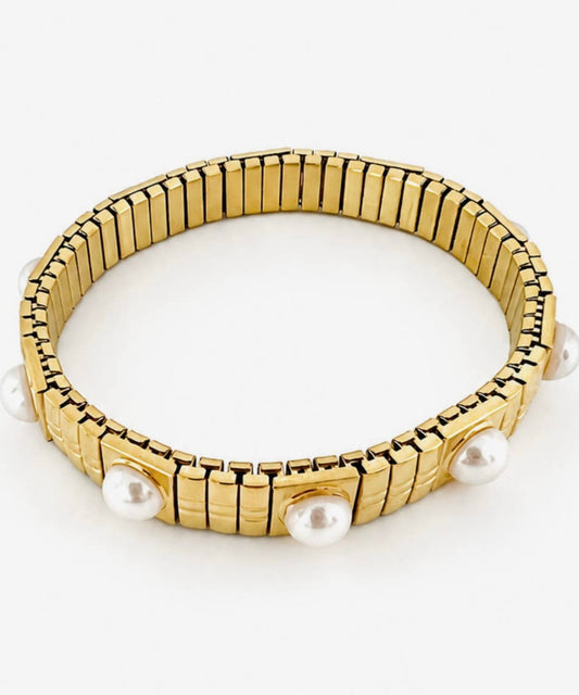 Pearl Cove Gold Stretch Bracelet