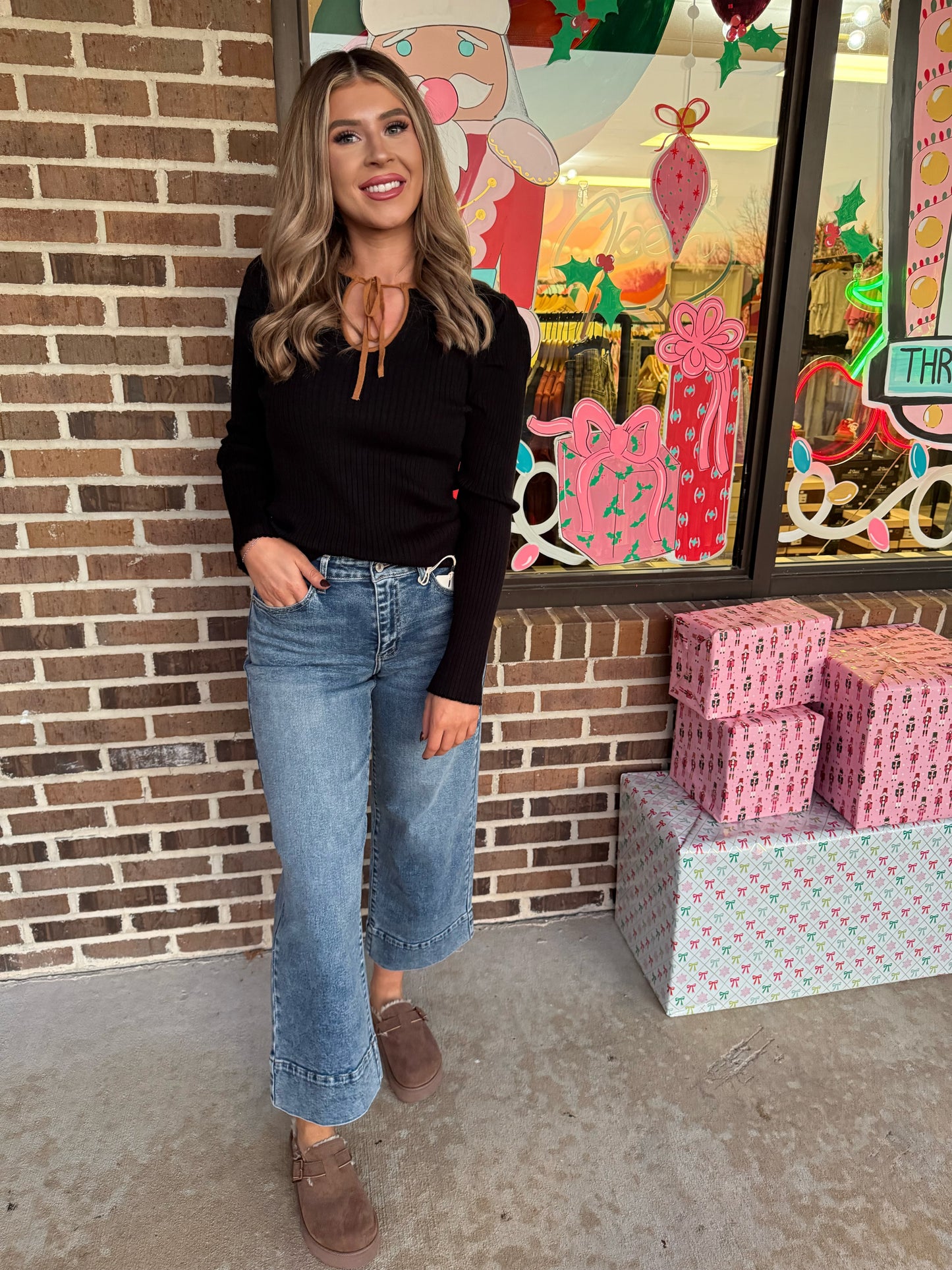 Ivy Ribbed Knit Sweater