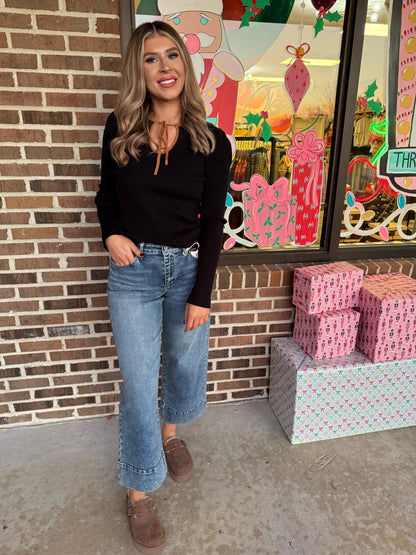 Ivy Ribbed Knit Sweater