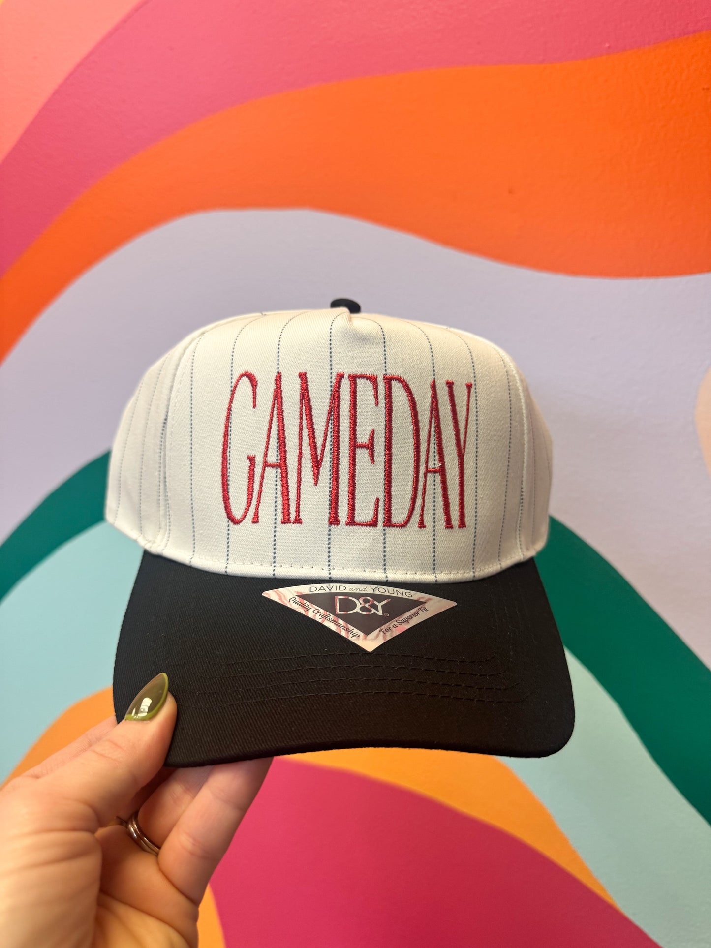 Baseball Game Day Embroidered Hat