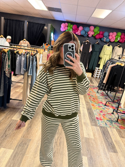 Lillian Striped Lounge Set