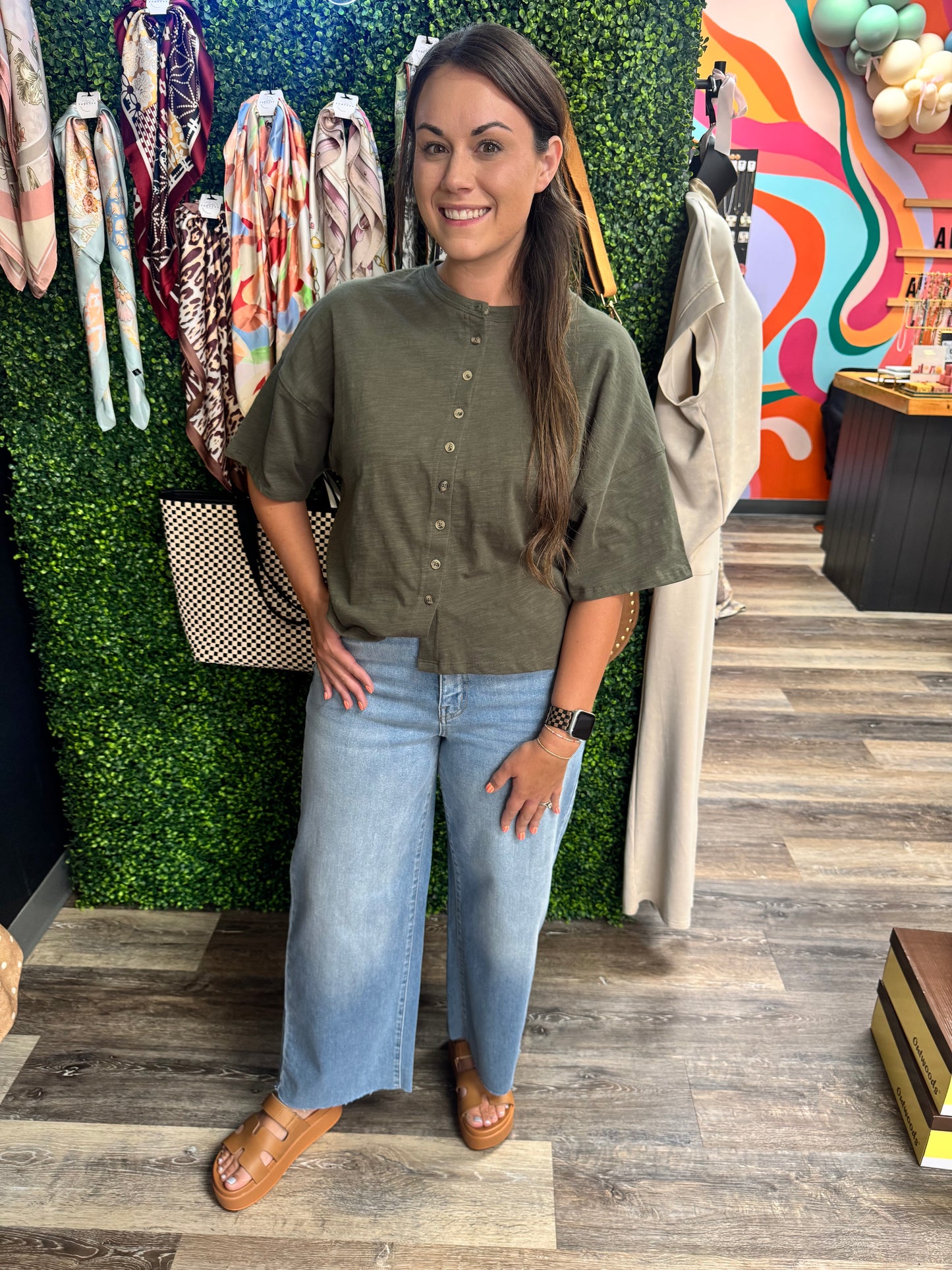 Kyla Button Down T-Shirt Top