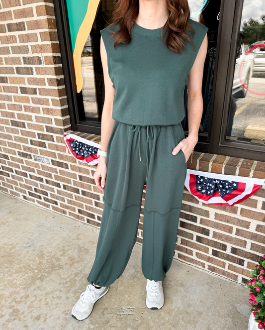 Emmy Sleeveless Knit Active Jumpsuit
