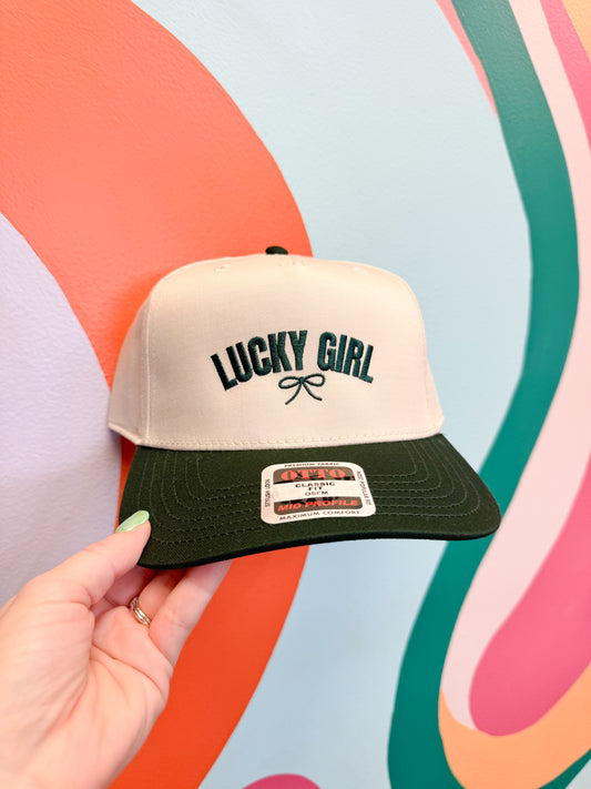 Lucky Girl Embroidered Hat