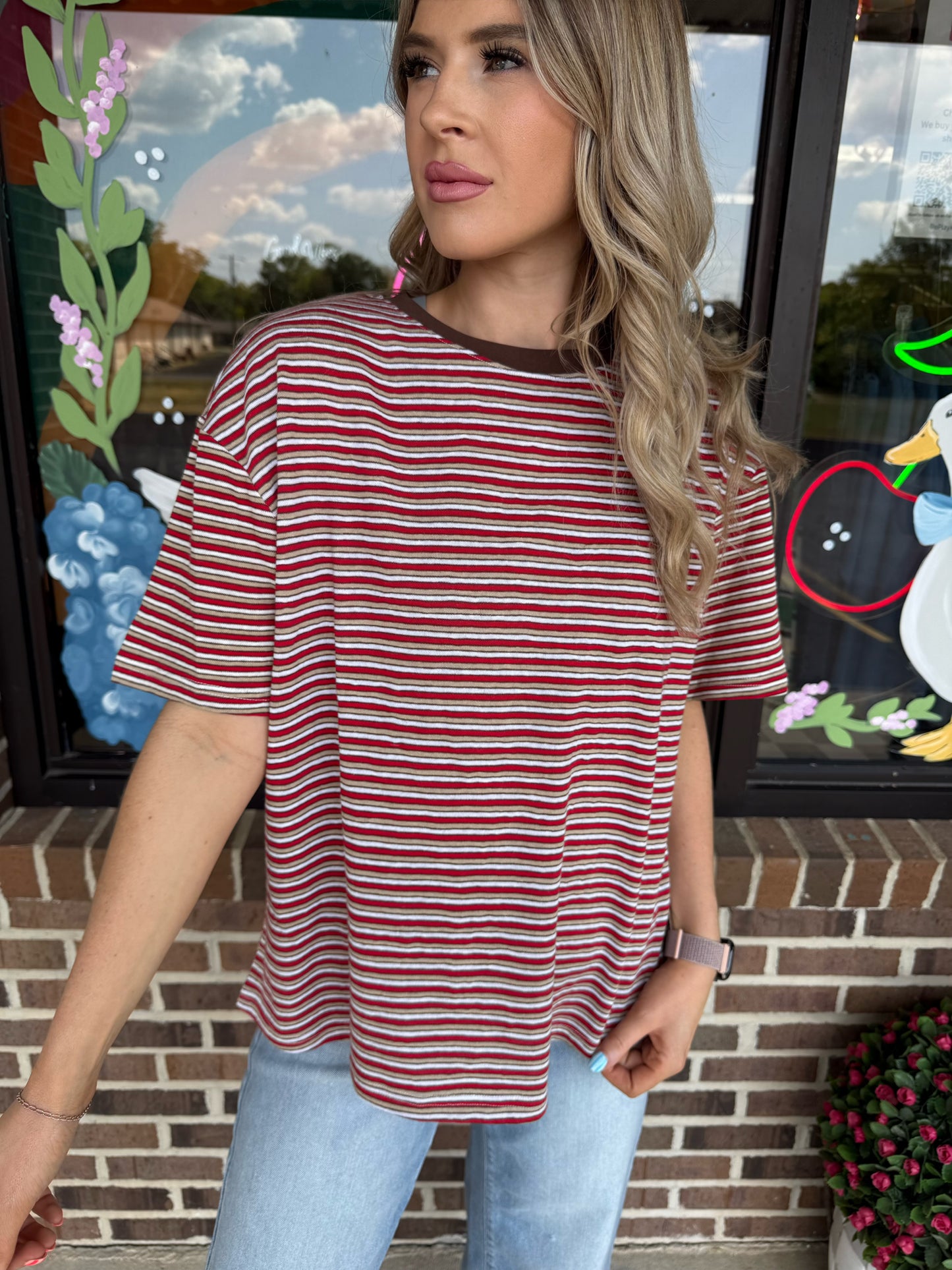 Harvest Striped Oversized Tee