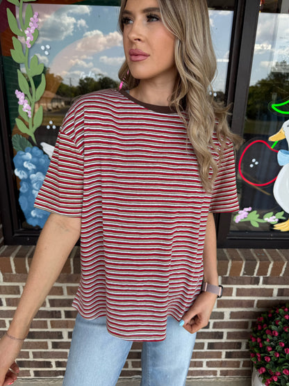 Harvest Striped Oversized Tee