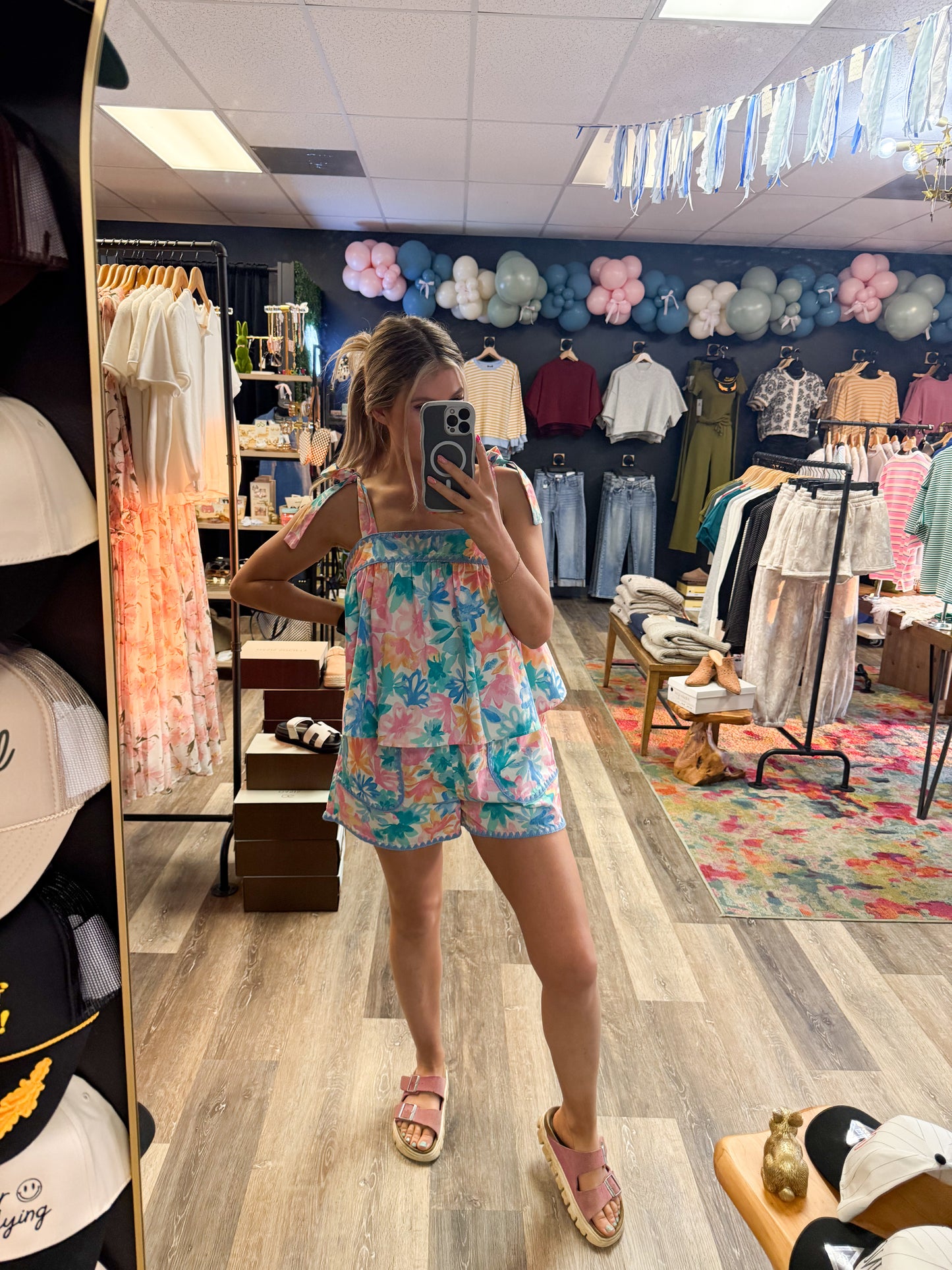 Frannie Floral Scallop Trim Set