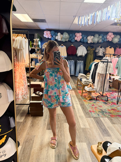 Frannie Floral Scallop Trim Set