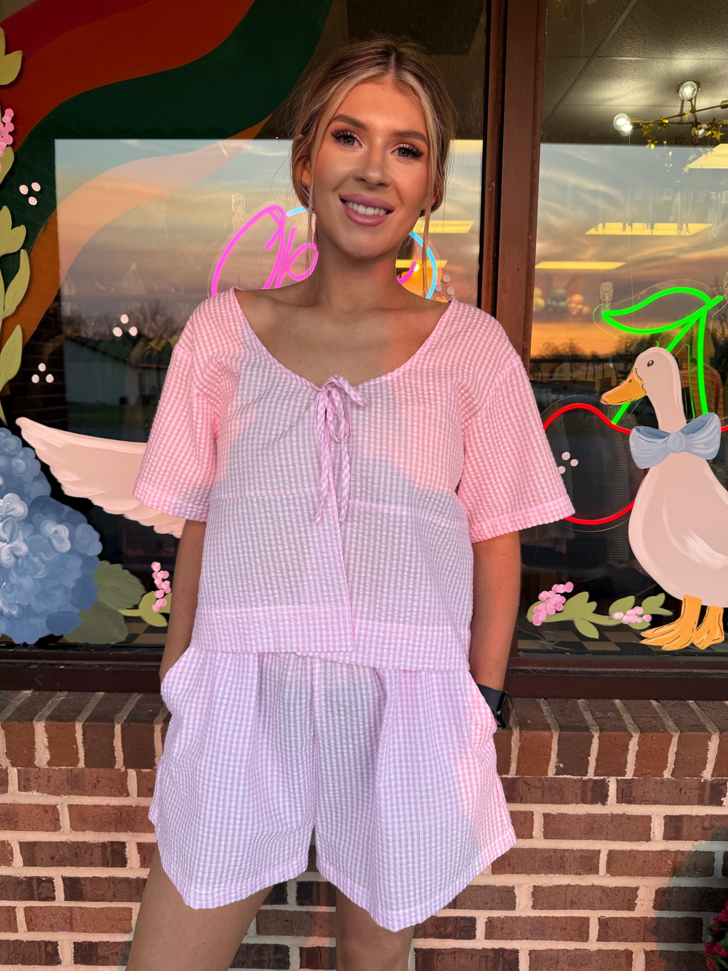 Poppy Gingham Set