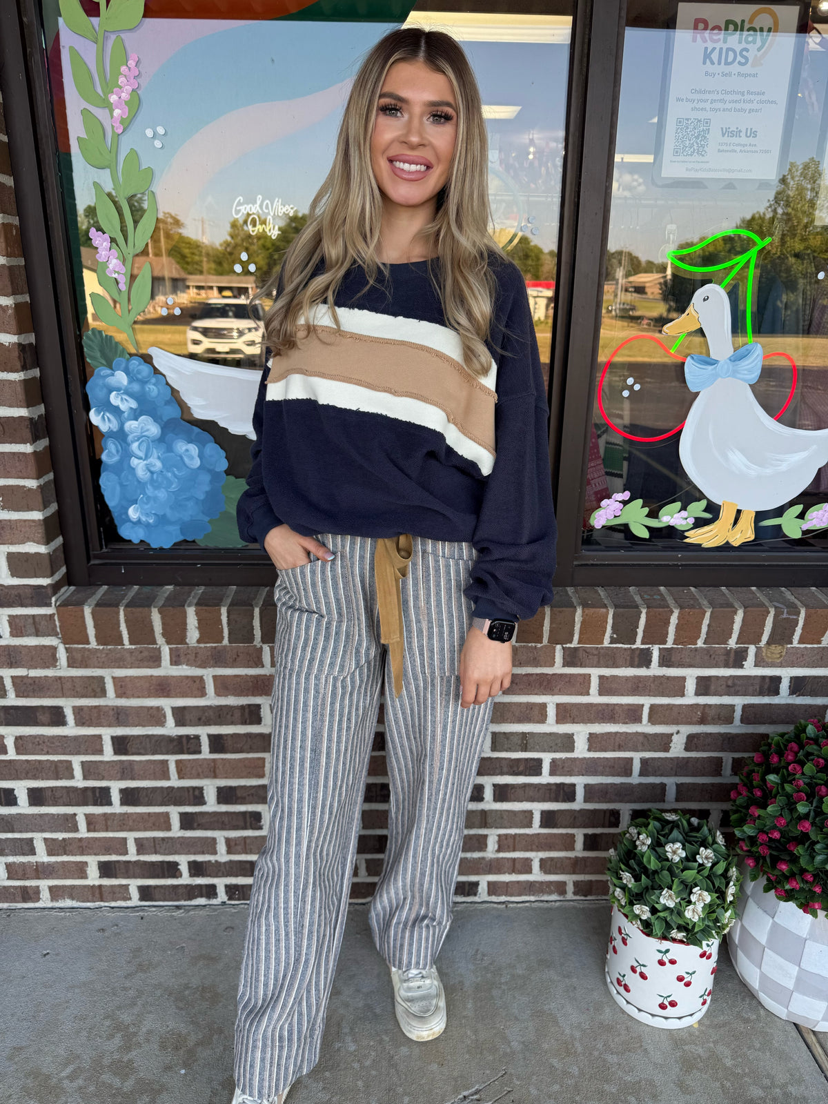 Winnie Color Block Sweatshirt