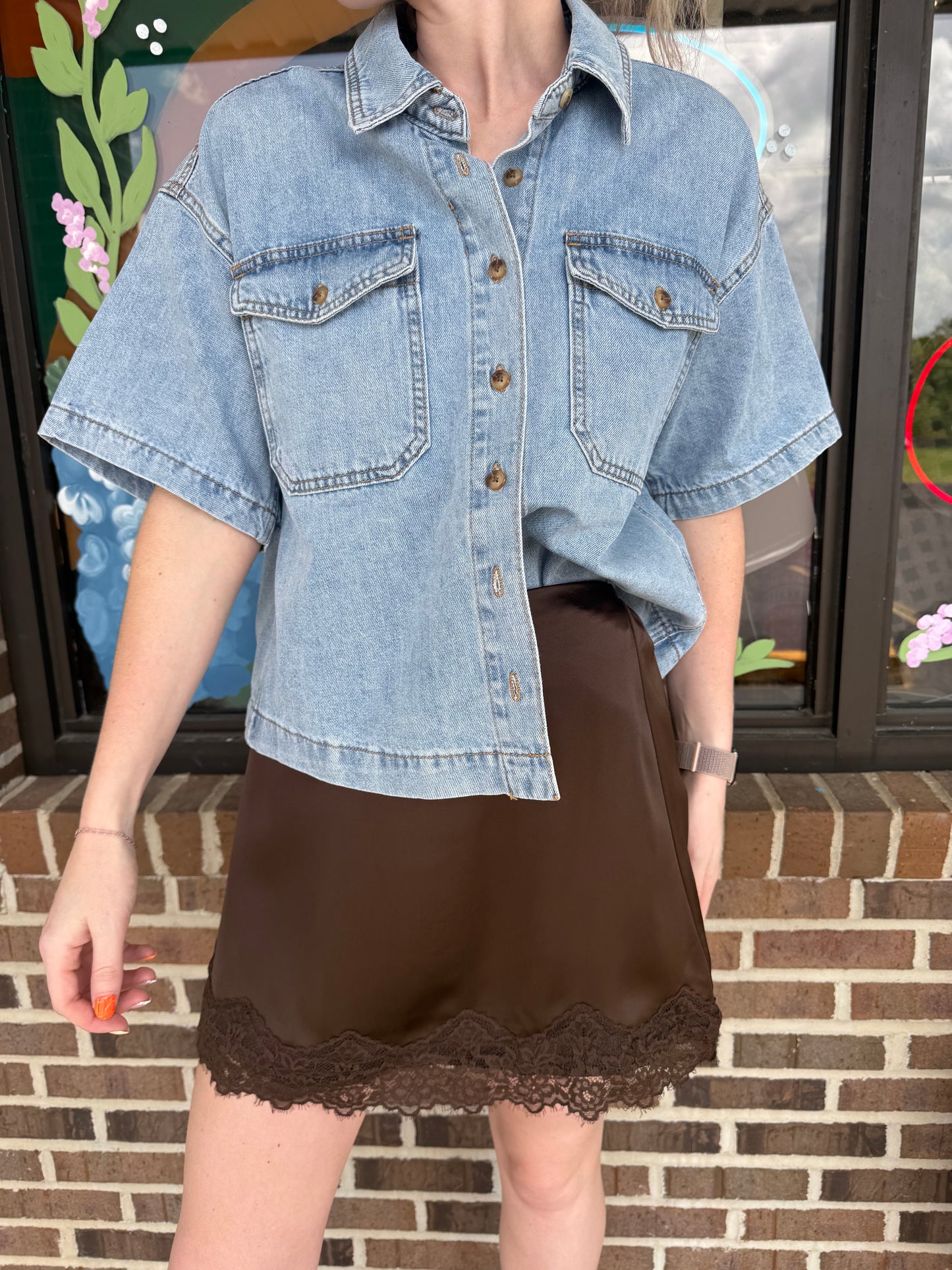 Denim Days Button Up Top