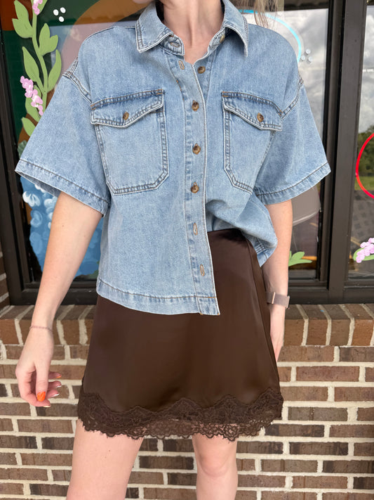 Denim Days Button Up Top