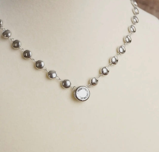 Bubble Silver Necklace