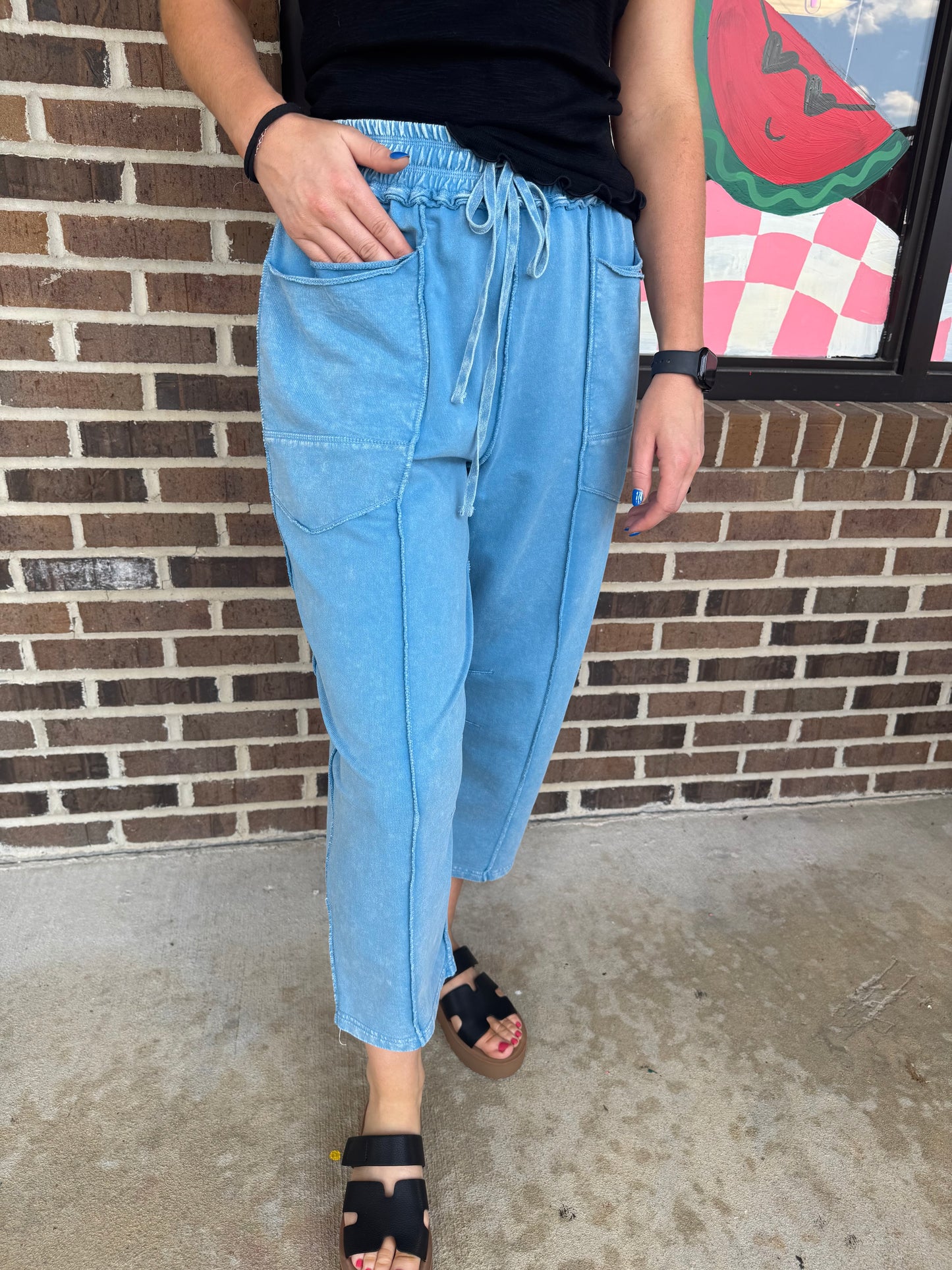 Sunday Blues Barrel Lounge Pants