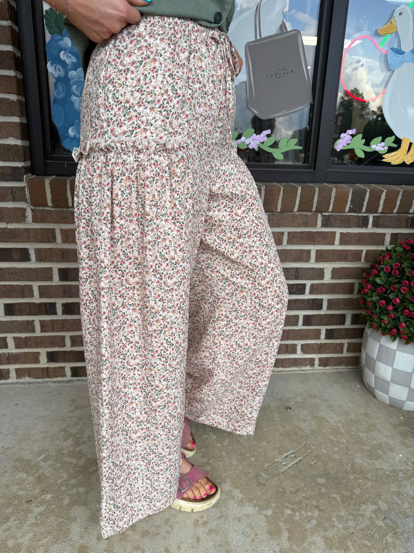 Jen Floral Wide Leg Pants