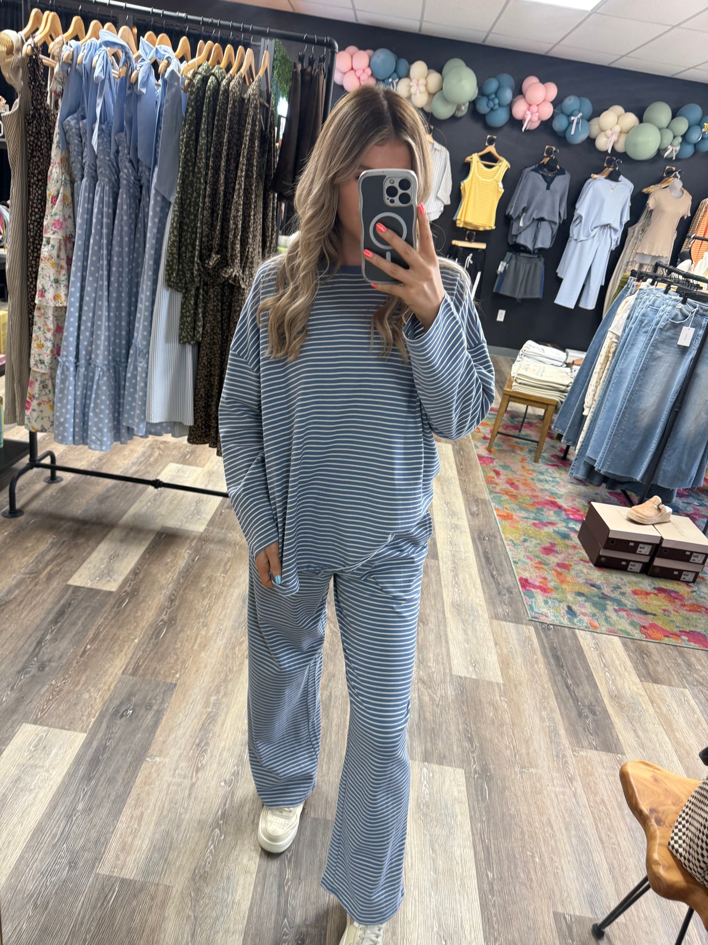 Bluebird Striped Oversized Lounge Set