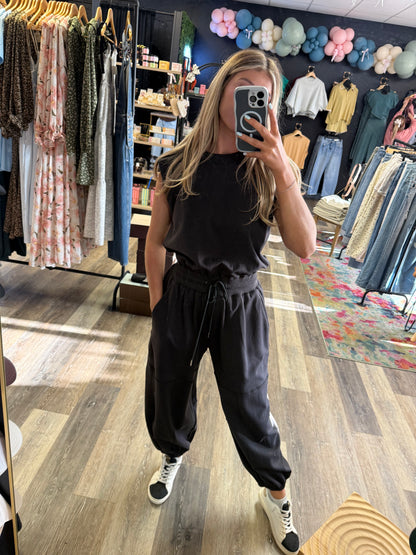 Peyton Sleeveless Knit Active Jumpsuit
