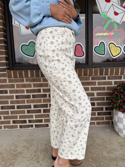 Frannie Floral Denim Pants