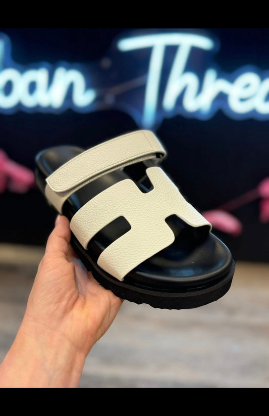 Jackie Leather Lugsole Sandal