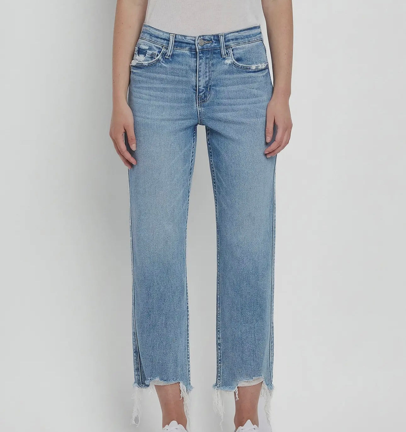 Victoria High Rise Straight Denim