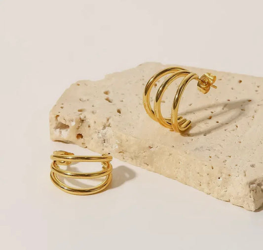 Three Hoop Earrings