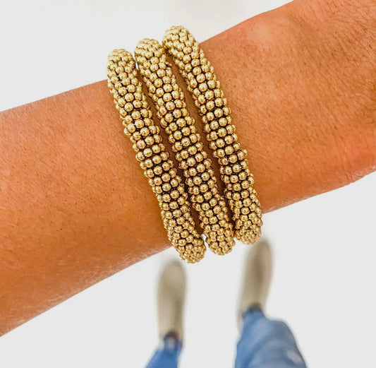 Large Gold Flower Shaped Bracelet
