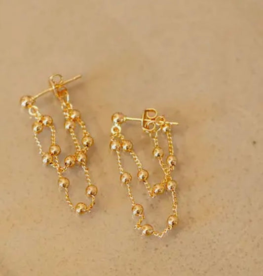 Golden Layered Earrings