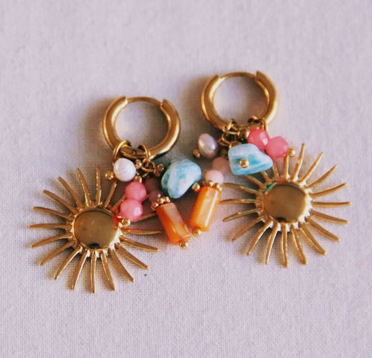 Starburst Gemstone Earrings