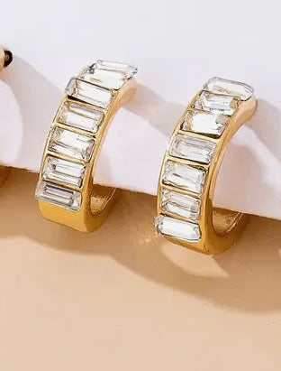Baguette Huggie Earrings