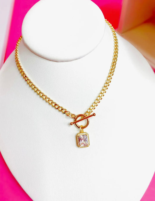 Glam Toggle Gold Necklace