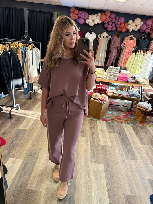 Nora Wide leg Fleece Sweatpants