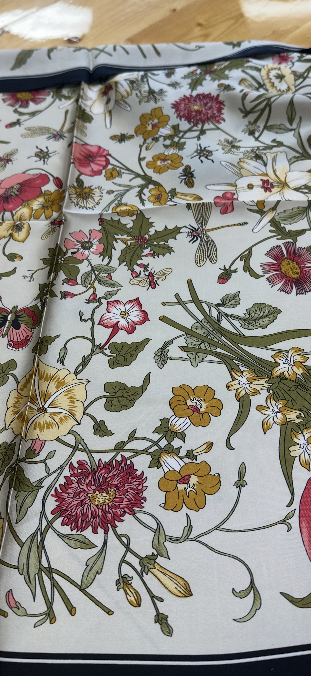 Large floral Bandana Silk Scarf