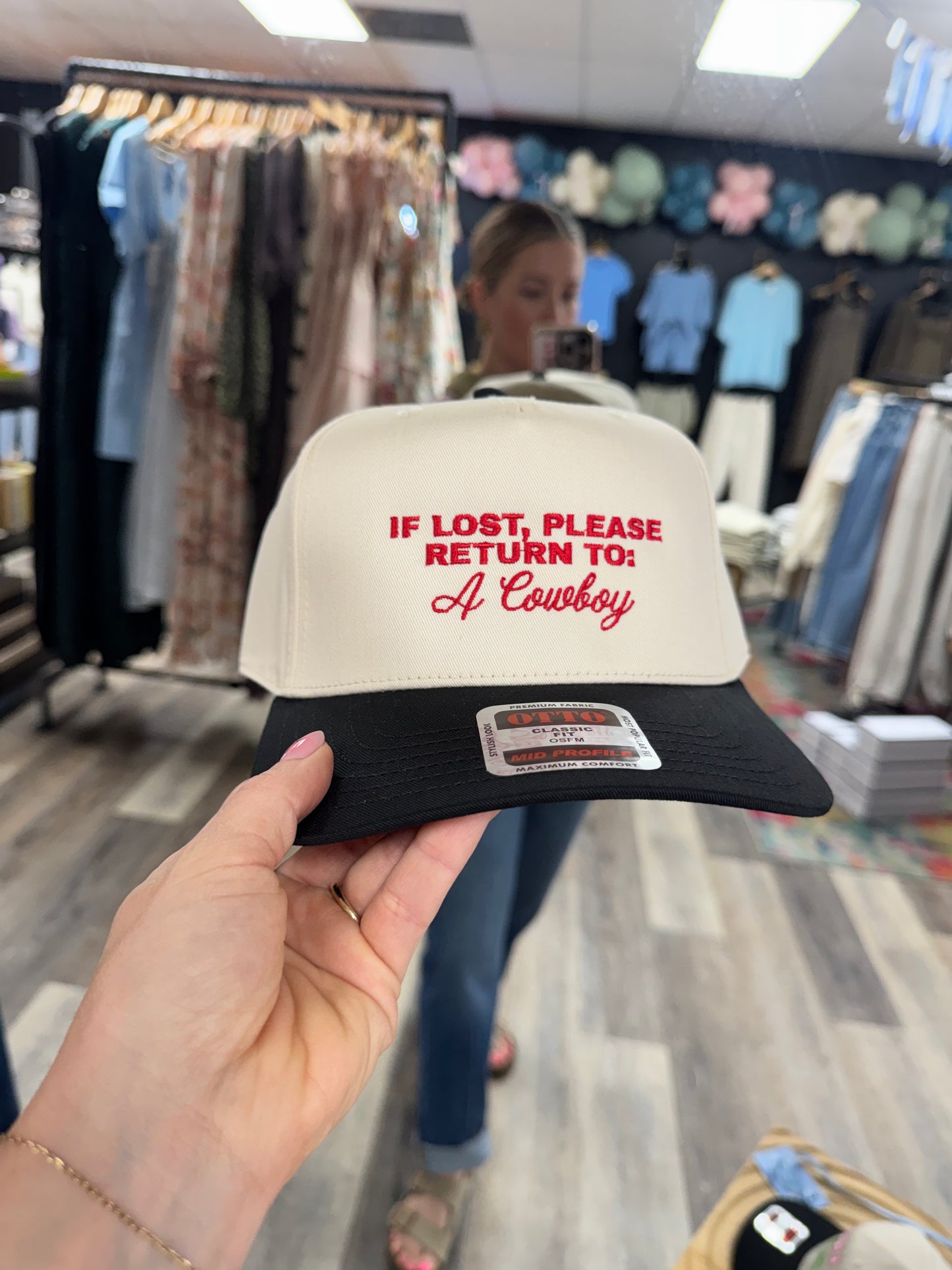 If Lost Return To A Cowboy Embroidered Hat