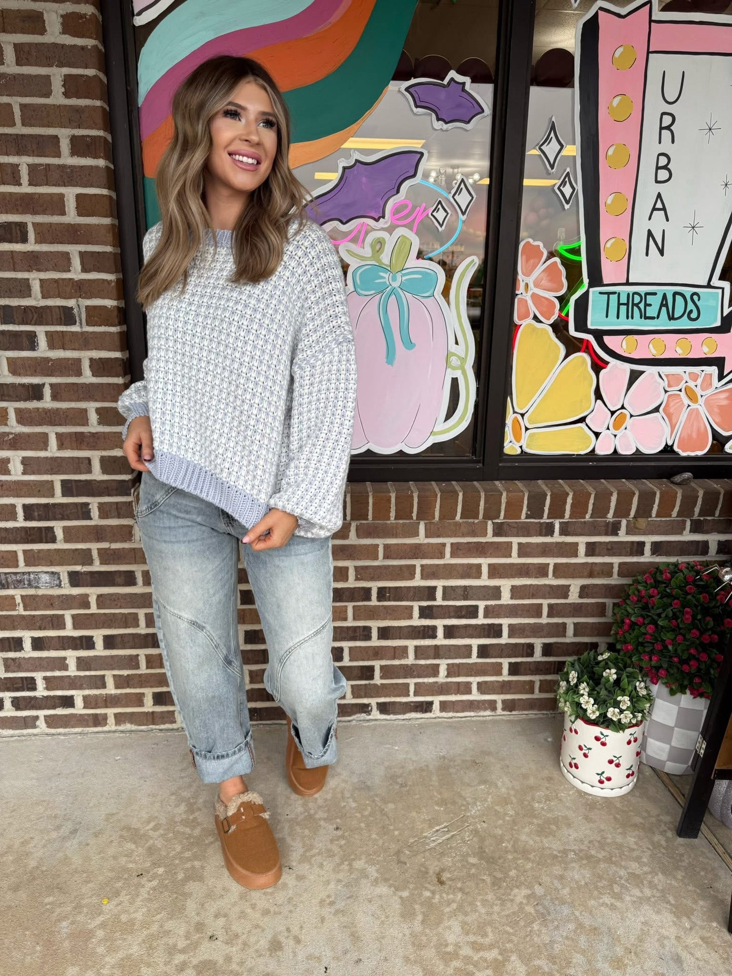 Tressie Two Tone Chunky Sweater