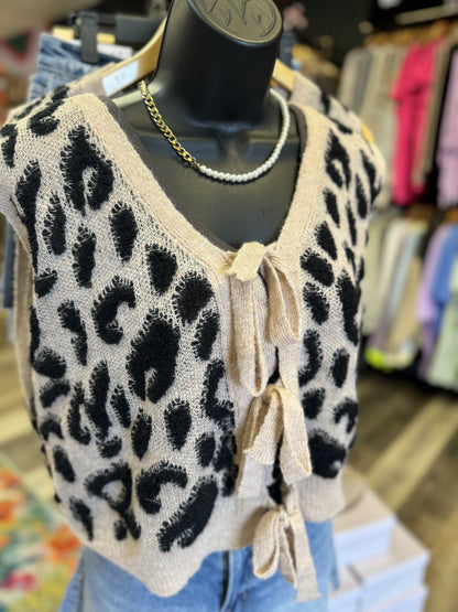 Cheetah Sweater Vest